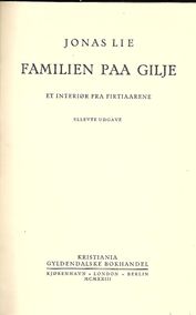 Familien paa Gilje - Jonas Lie - 1923 - molskind-1